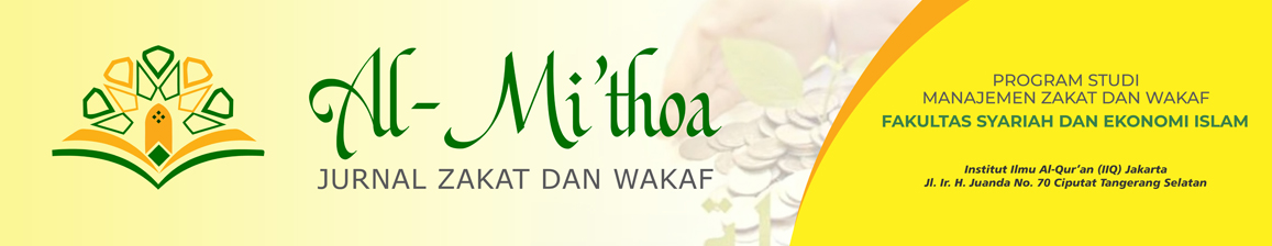 Al-Mi'thoa: Jurnal Zakat dan Wakaf