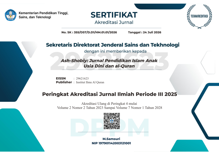 Sertifikat Akreditasi SINTA 4 Ash-Shobiy